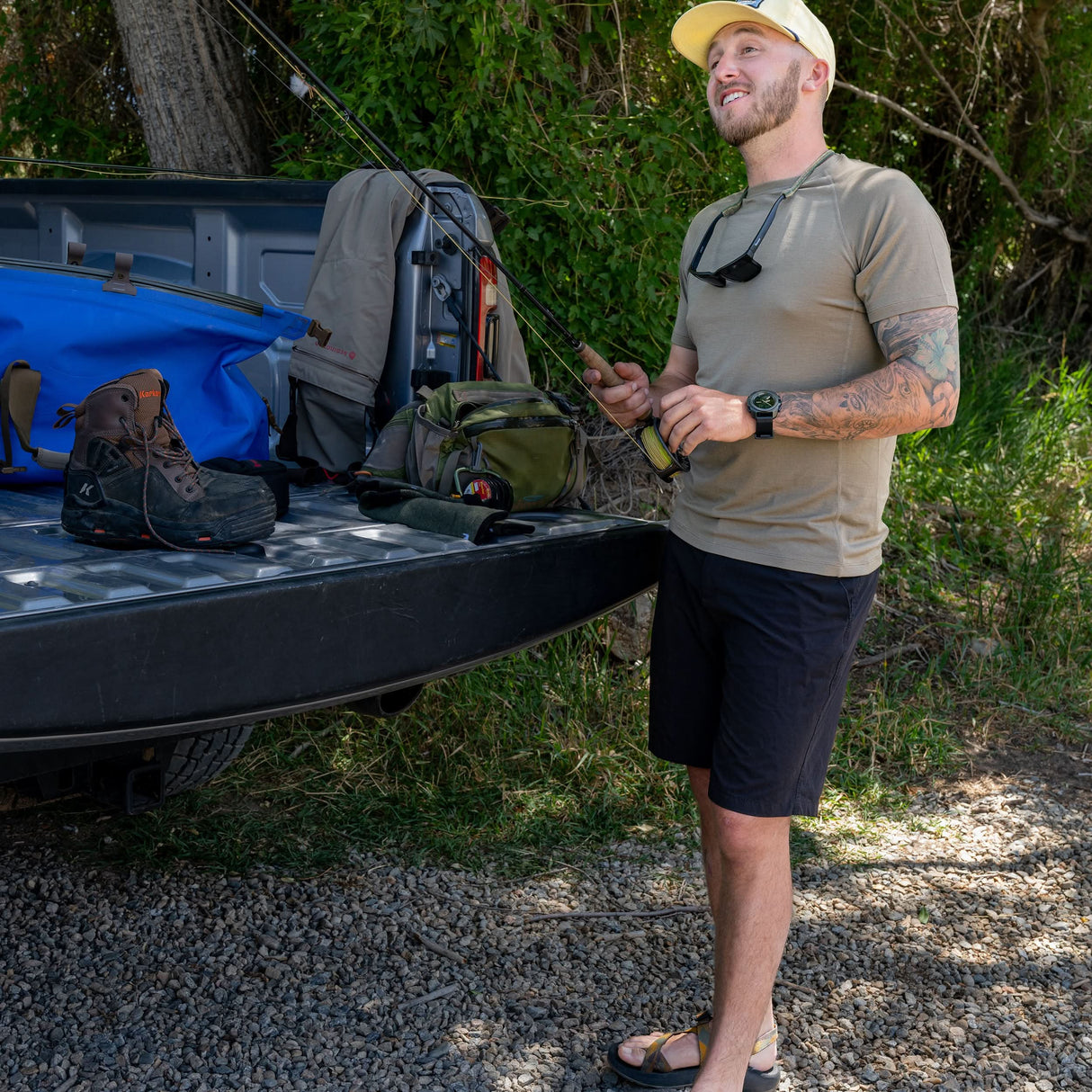 Men's Microweight Wool Raglan T Shirt Woolverino