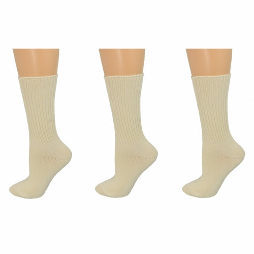 Organic Cotton Blend Socks | Midweight Unisex Athletic Crew Socks - Pack of 3 Pairs