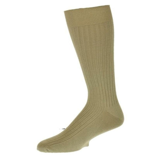 Men's Ribbed Cotton Crew Socks, Men's Dress Socks