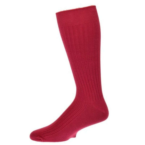 Men's Ribbed Cotton Crew Socks, Men's Dress Socks