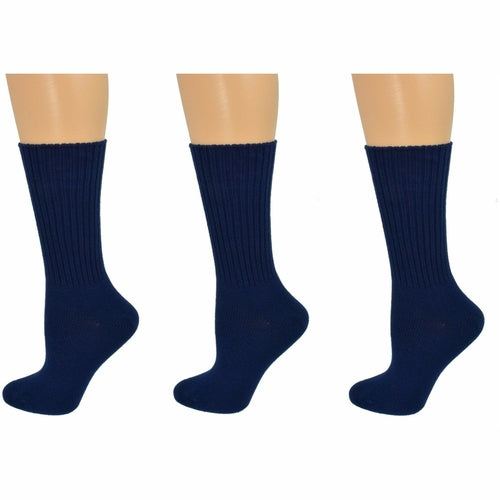 Organic Cotton Blend Socks | Midweight Unisex Athletic Crew Socks - Pack of 3 Pairs