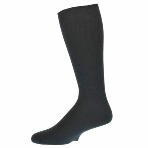 Men's Ribbed Cotton Crew Socks, Men's Dress Socks