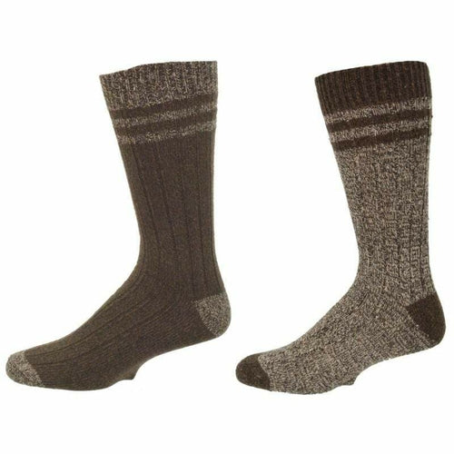 Men's Wool Socks | 2-Pair Pack Hiking Socks | Calf Length Wool Hiking Socks