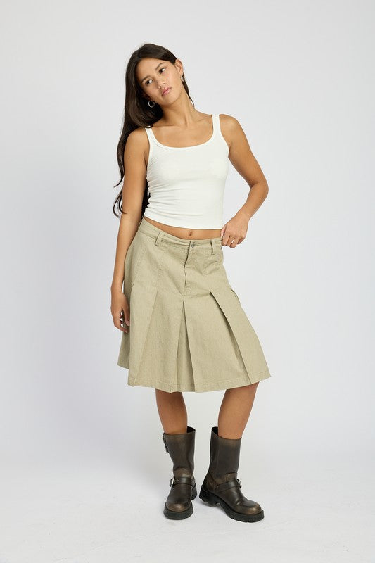 khaki skirt