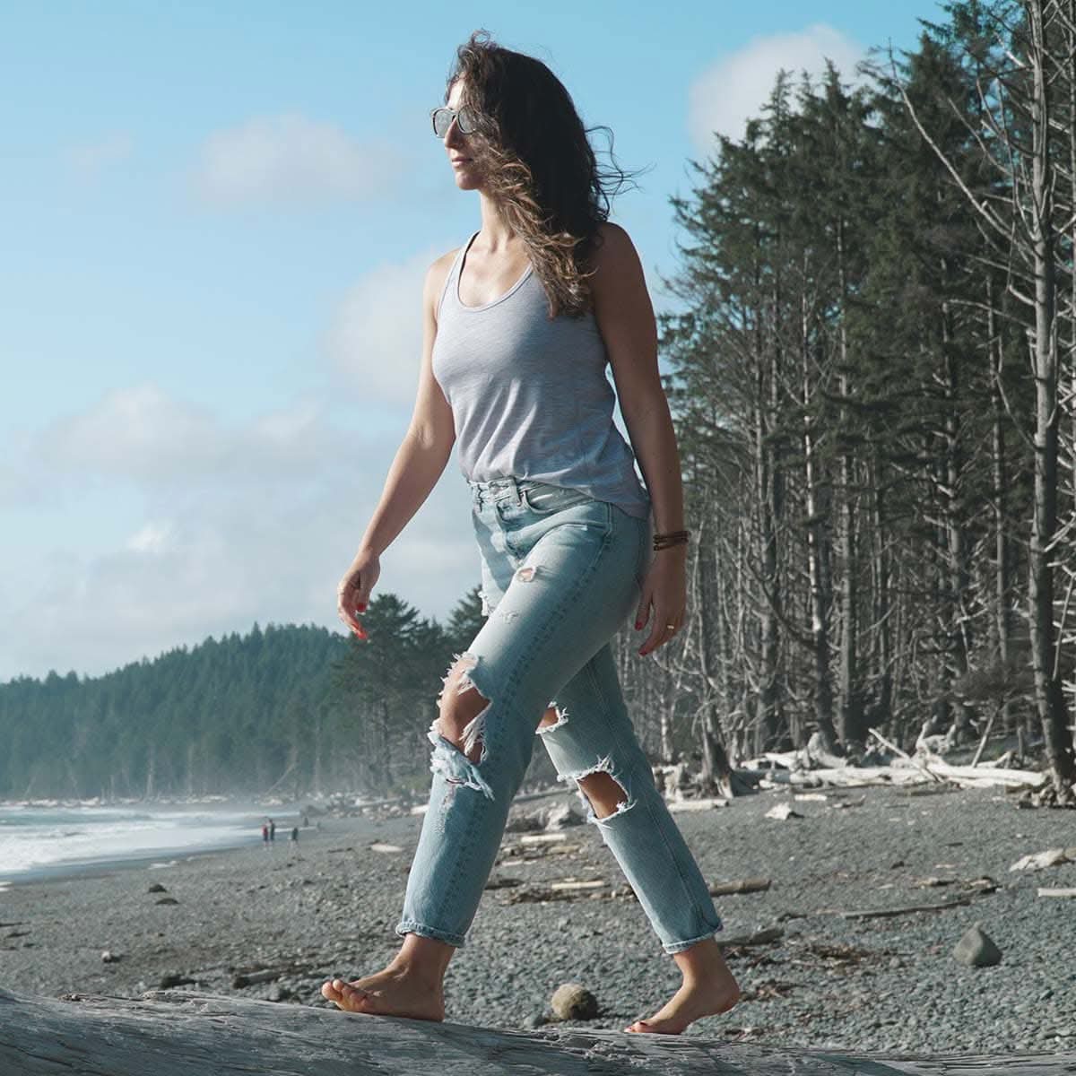 Women's Microweight Racerback Tank Top, by Woolverino