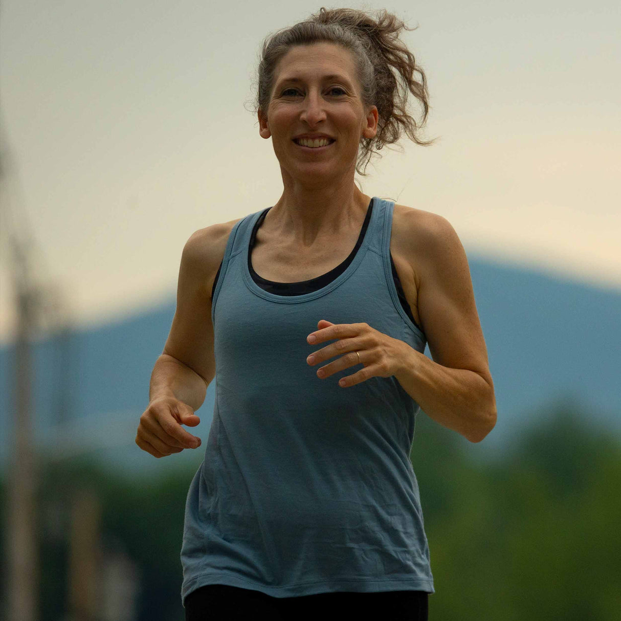 Women's Microweight Racerback Tank Top, by Woolverino