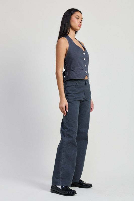 Women's Fitted Denim Pants, Women's Denim