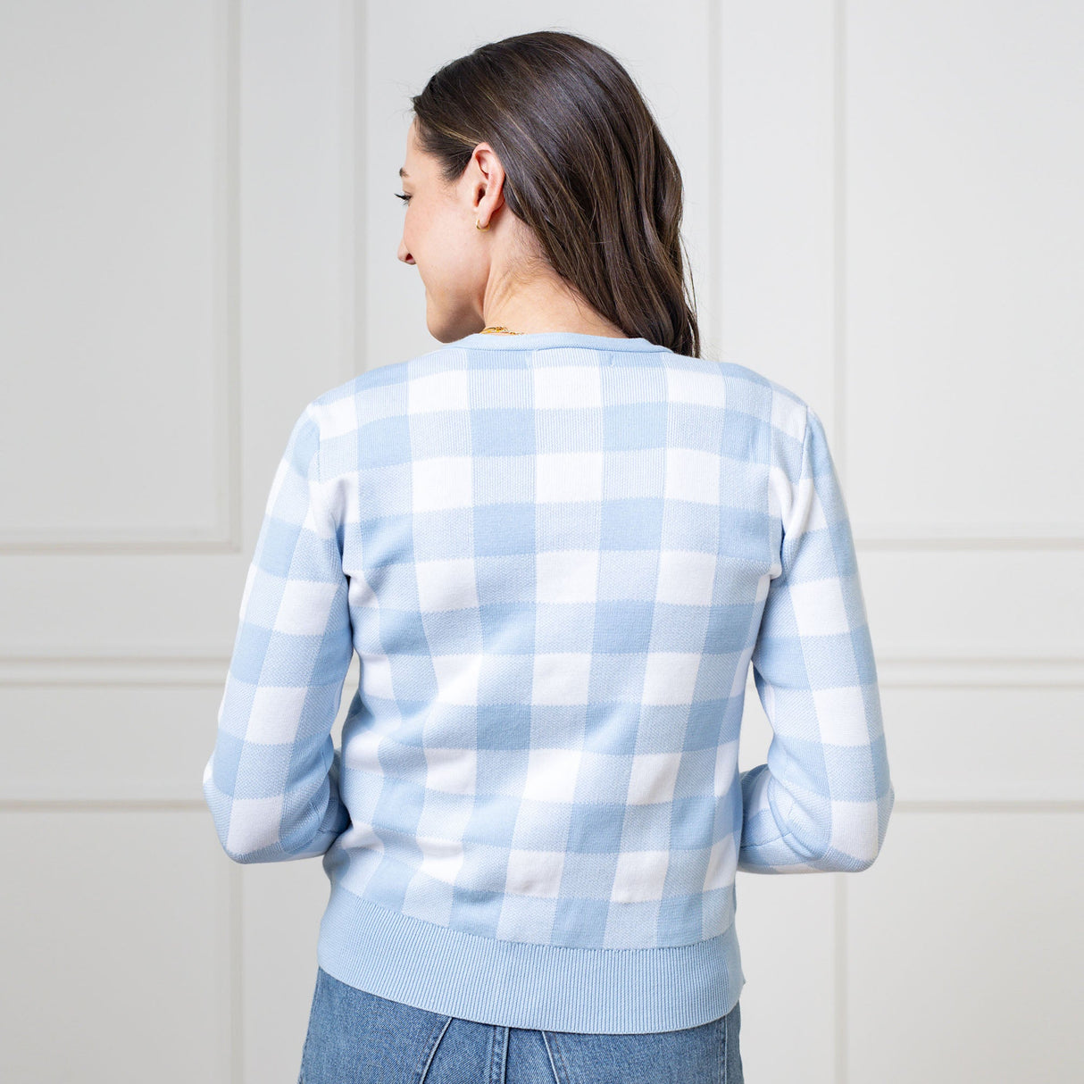 Women's Organic Intarsia Sweater Cardigan