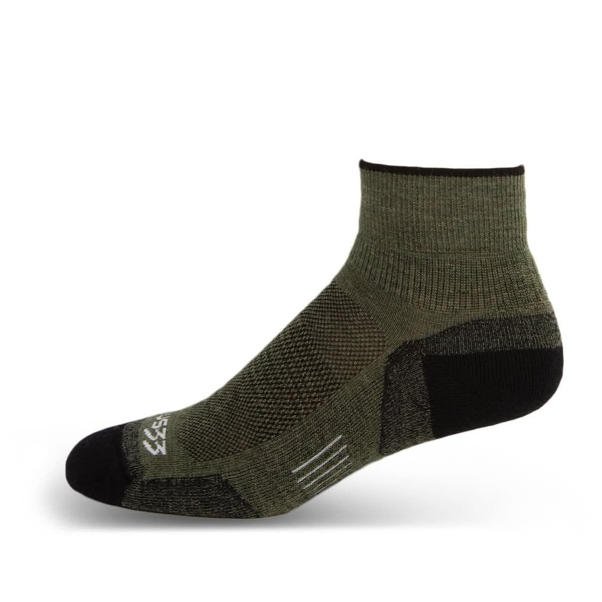 Microweight Cushion Ankle Wool Socks, Made in U.S.A.