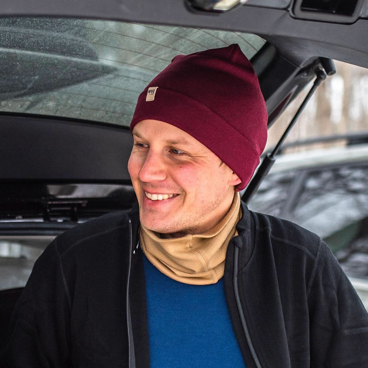 Lightweight Ridge Cuff Beanie 100% Merino Wool