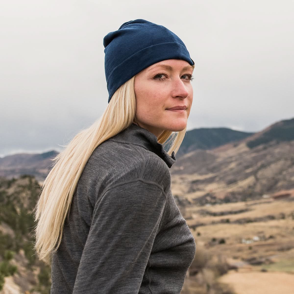Lightweight Ridge Cuff Beanie 100% Merino Wool