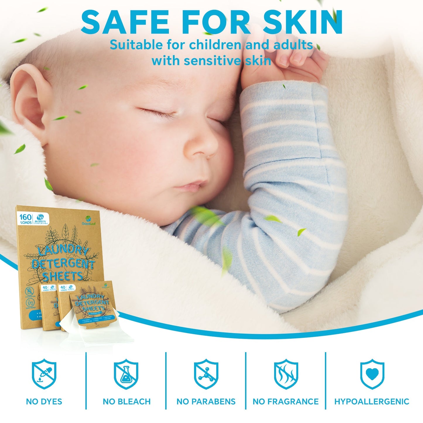 Laundry Sheets, Unscented Plastic-Free Detergent Sheets, Ultra Concentrated