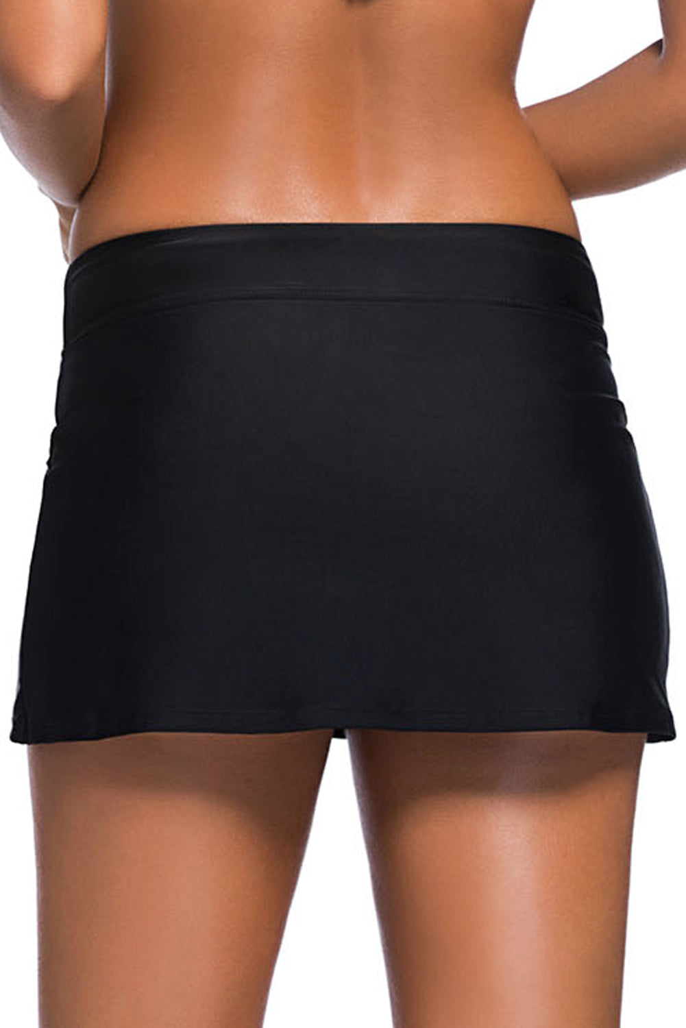 black swim skirt