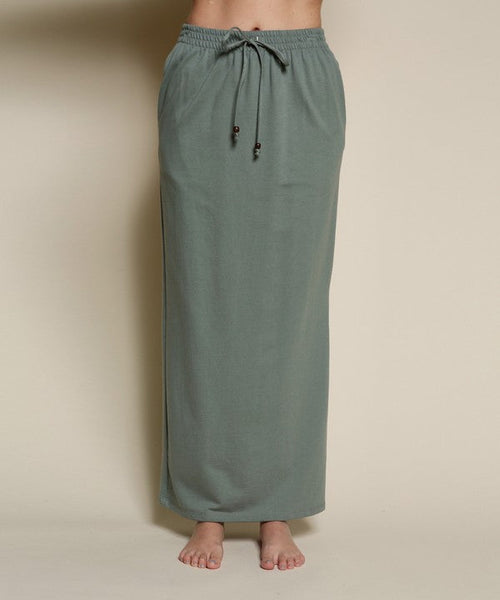 Side Slit Maxi Skirt, Hemp & Cotton Maxi Skirt, Women's Maxi Skirt, Made in USA