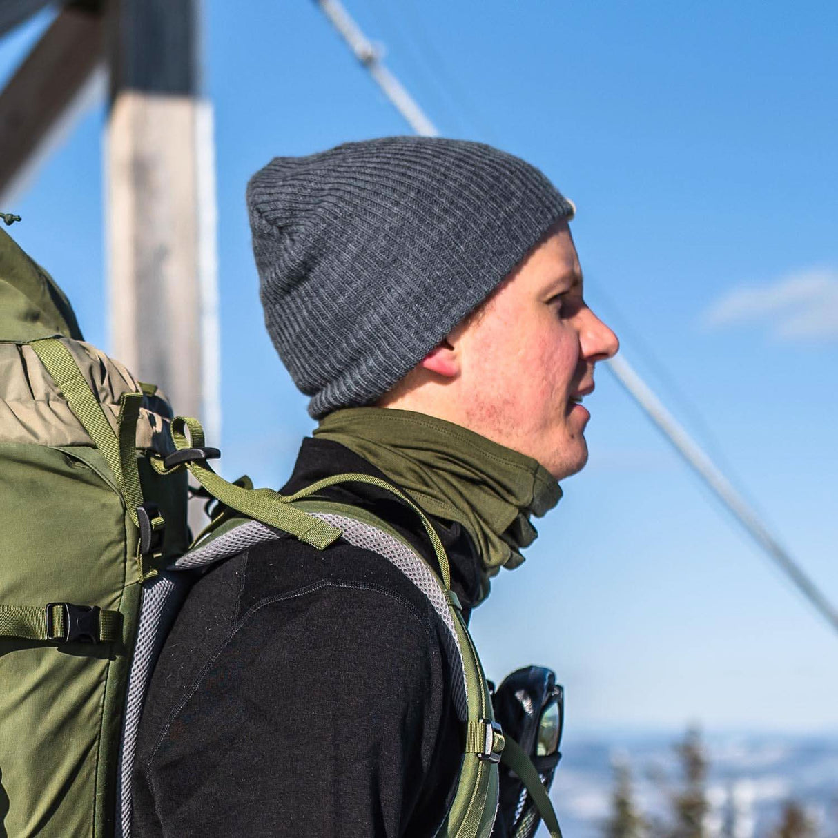 Everyday Rib Knit Beanie 100% Merino Wool