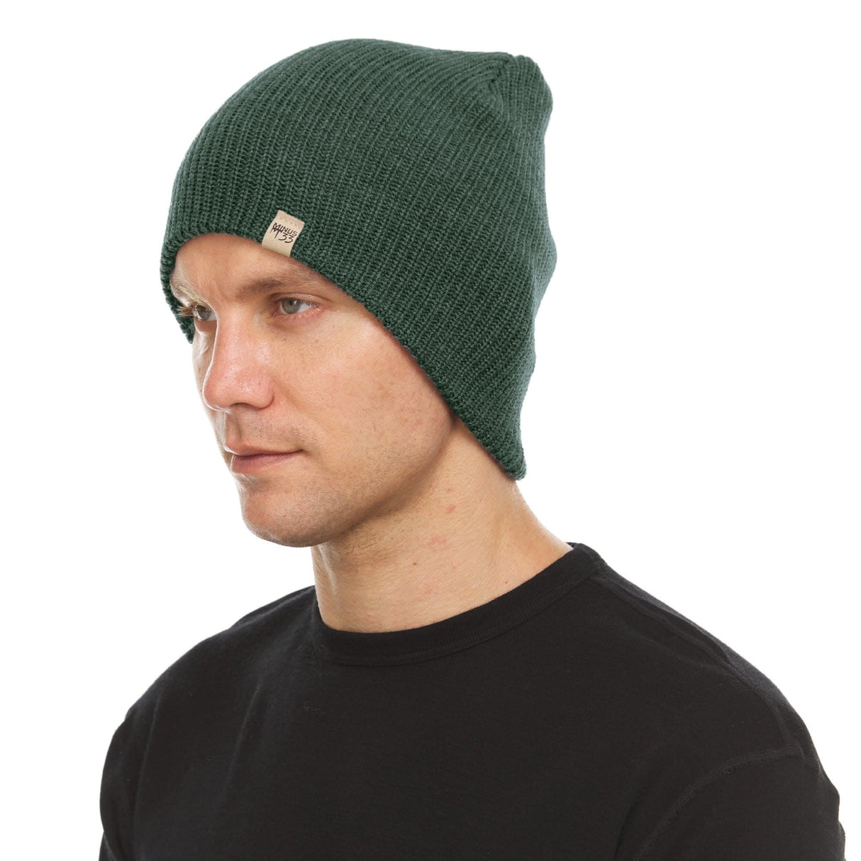 Everyday Rib Knit Beanie 100% Merino Wool
