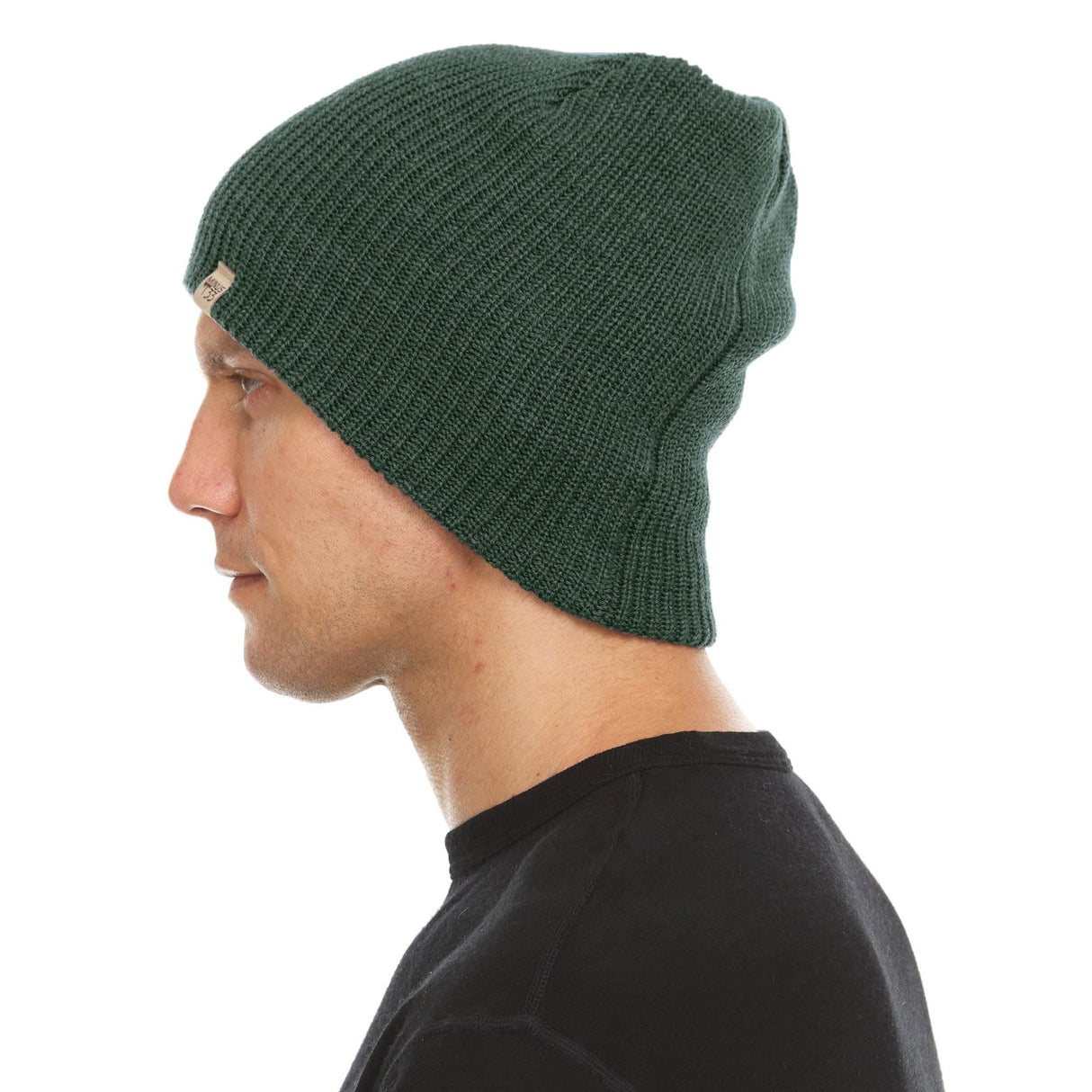 Everyday Rib Knit Beanie 100% Merino Wool