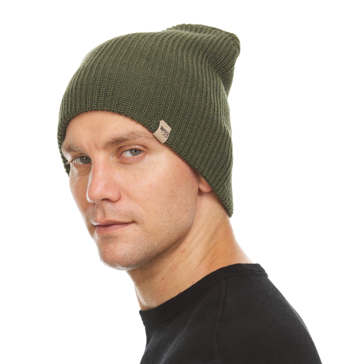 Everyday Rib Knit Beanie 100% Merino Wool