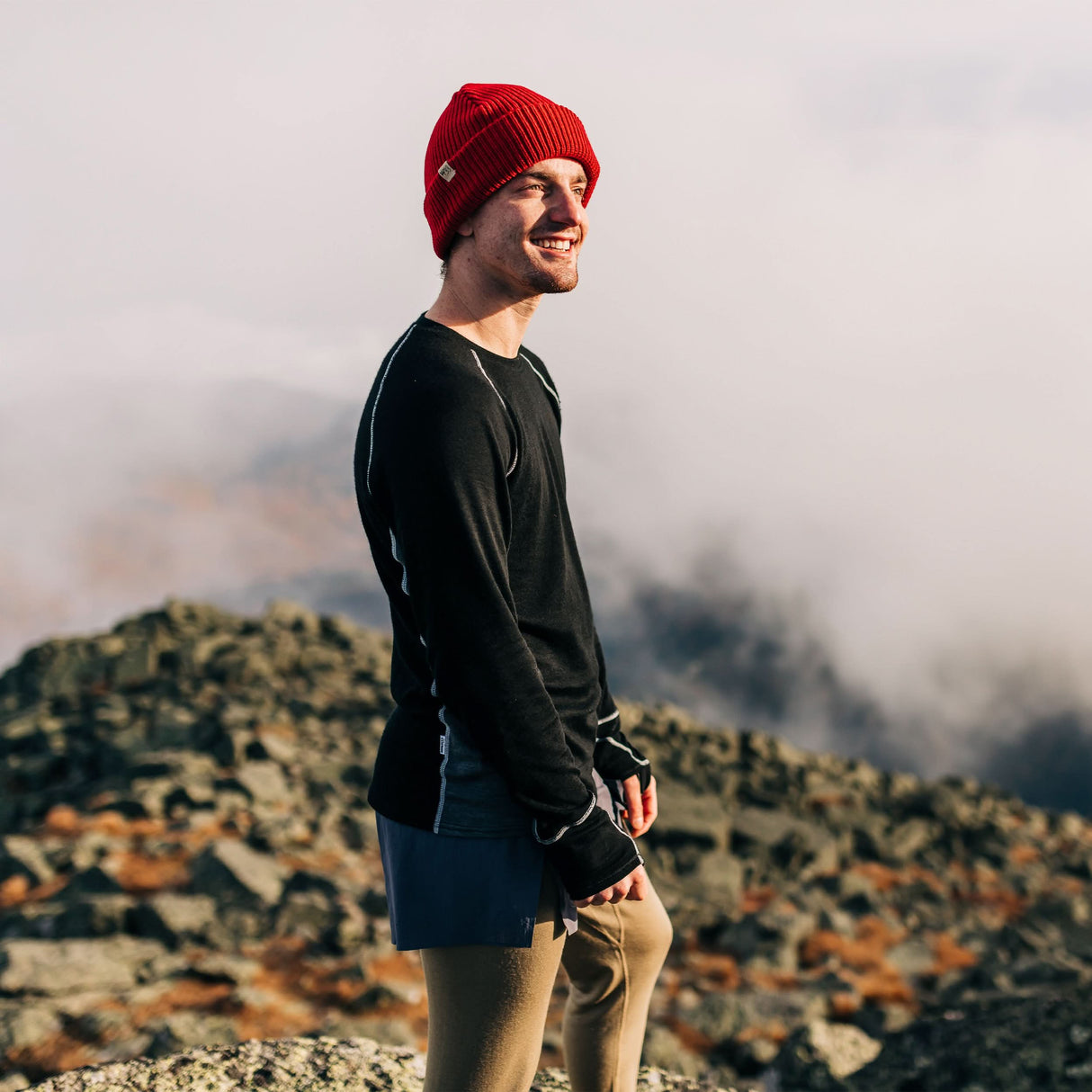 Everyday Rib Knit Beanie 100% Merino Wool