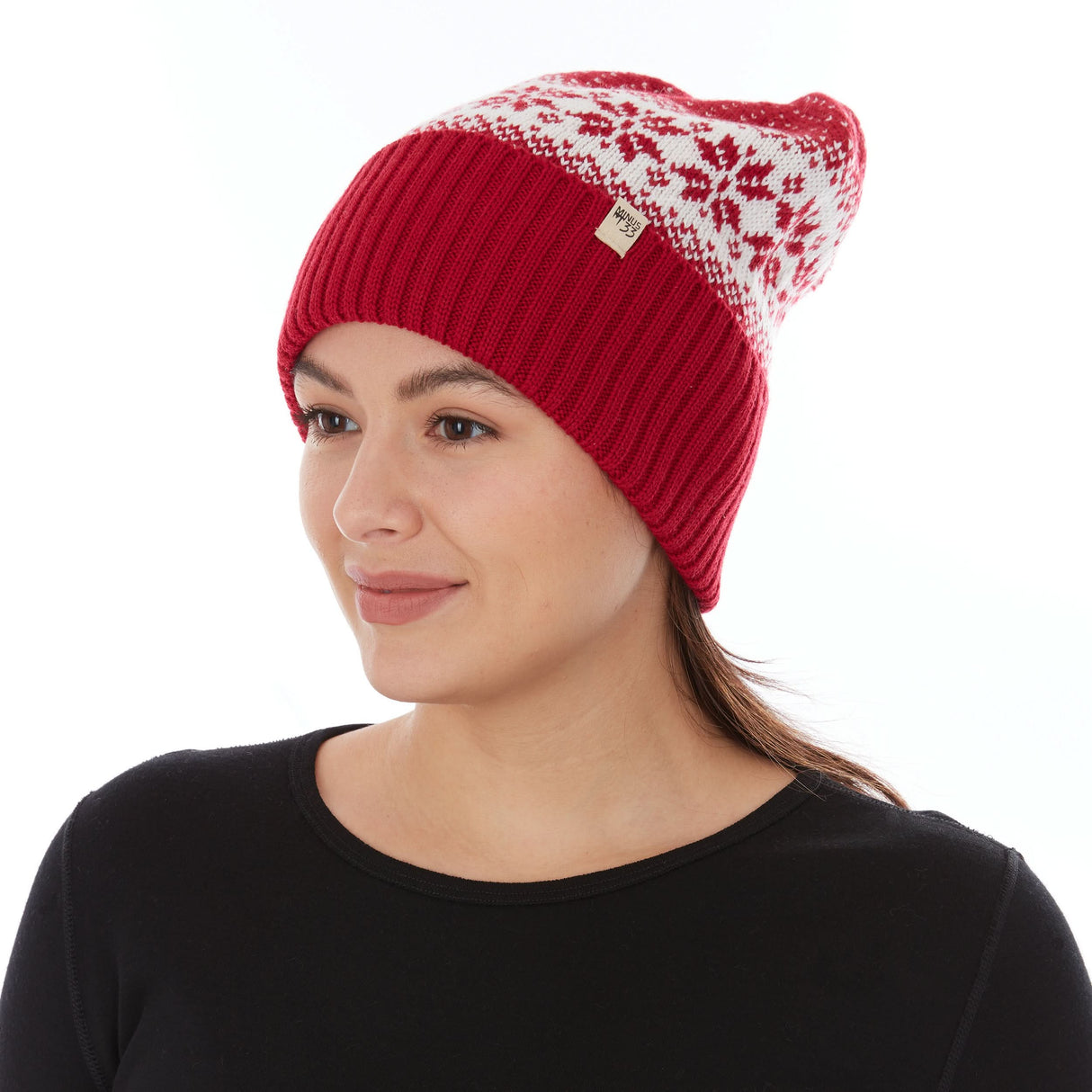 Knit Cuff Pom Beanie - Midweight, 100% Merino Wool