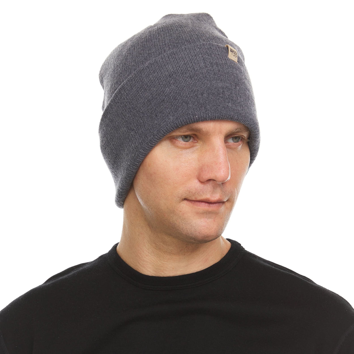 Midweight Knit Cuff Beanie 100% Merino Wool