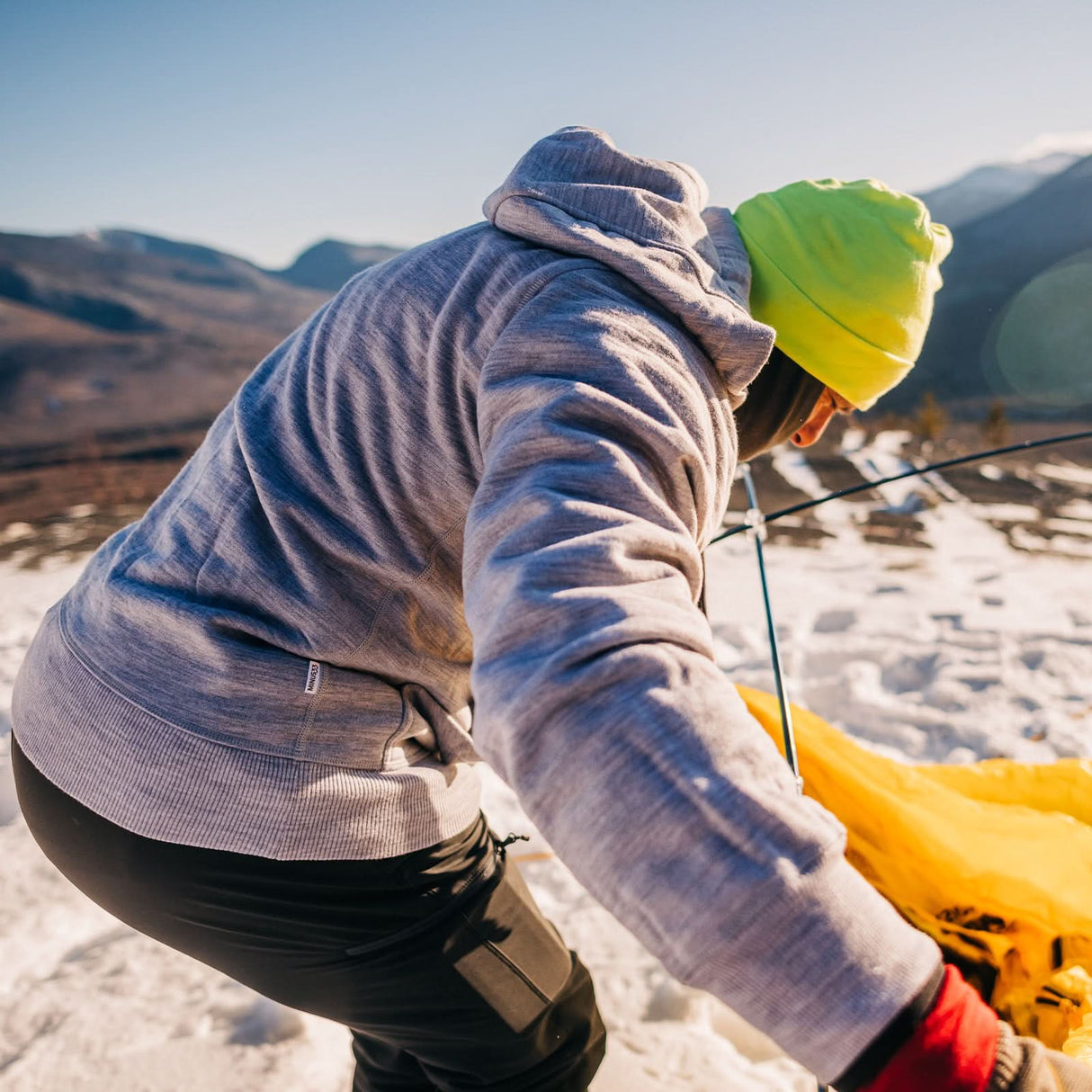 Men's Heavyweight Wool Hoodie Kodiak Fleece