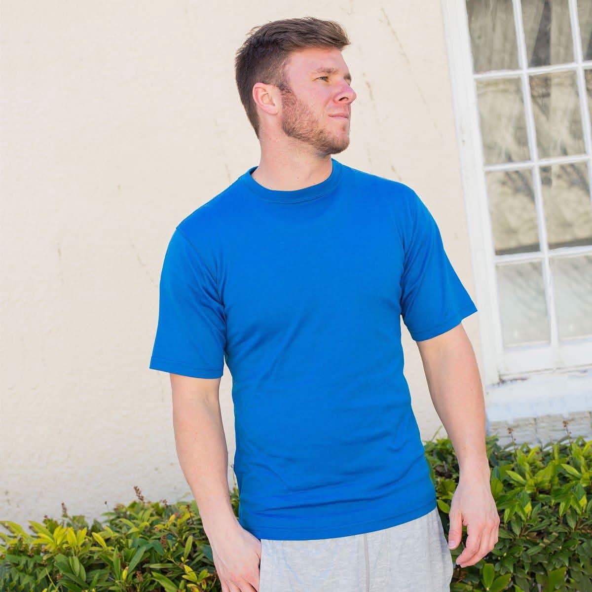 Men's Lightweight Algonquin Wool T-Shirt Crew, 100% Merino Wool