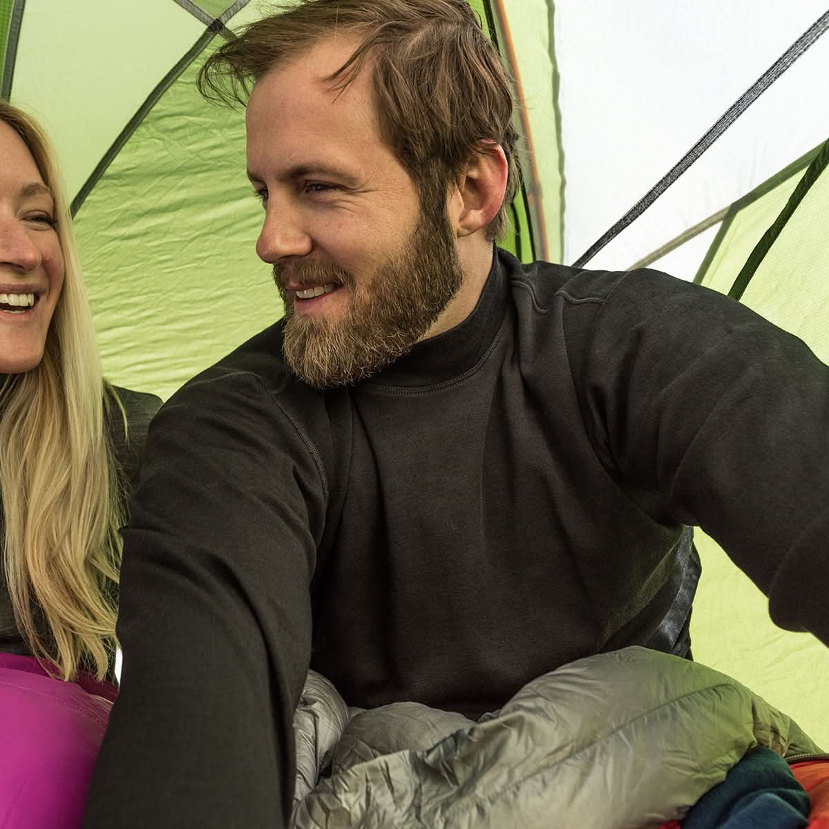 Men's Midweight Mock Neck 100% Merino Wool