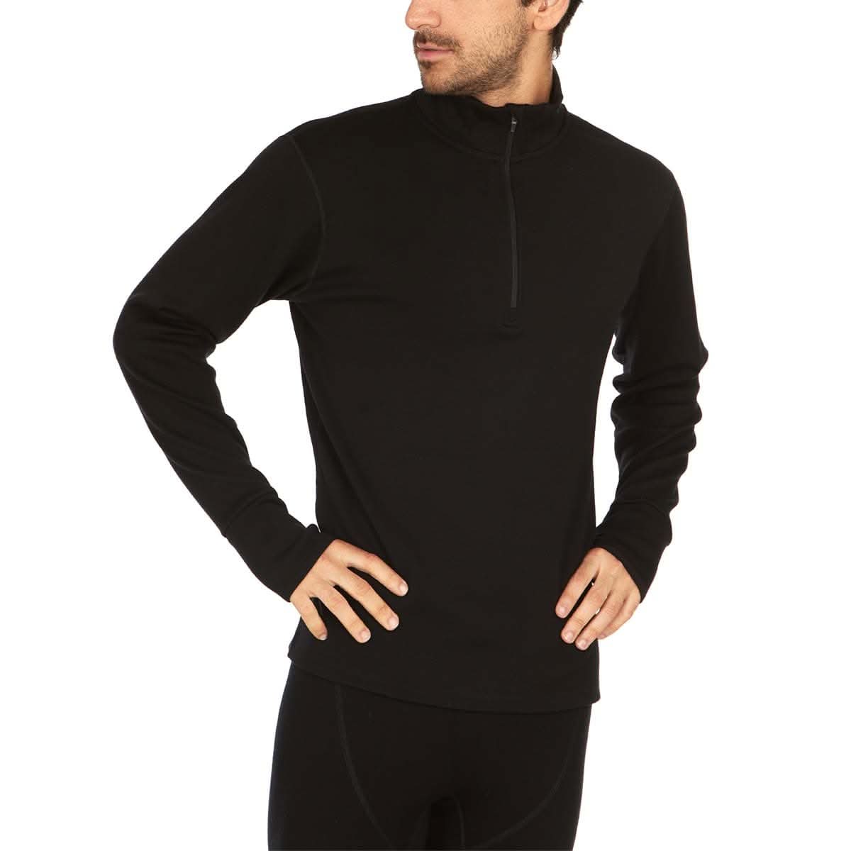 Men's Heavyweight 1/4 Zip, 100% Merino Wool
