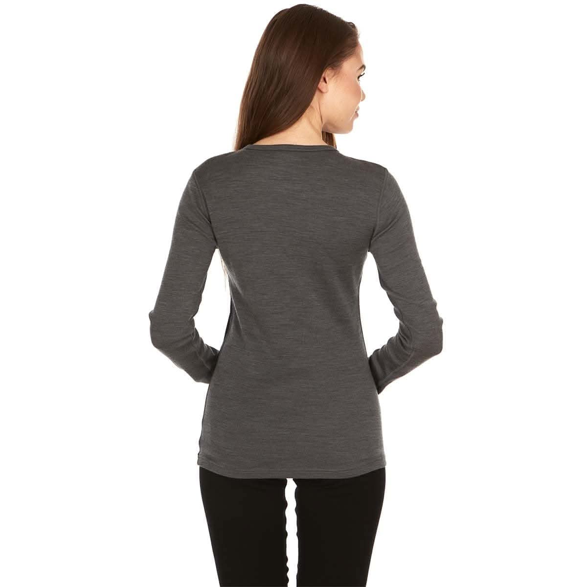 Women's Midweight Crew, 100% Merino Wool Crew, by Ossipee