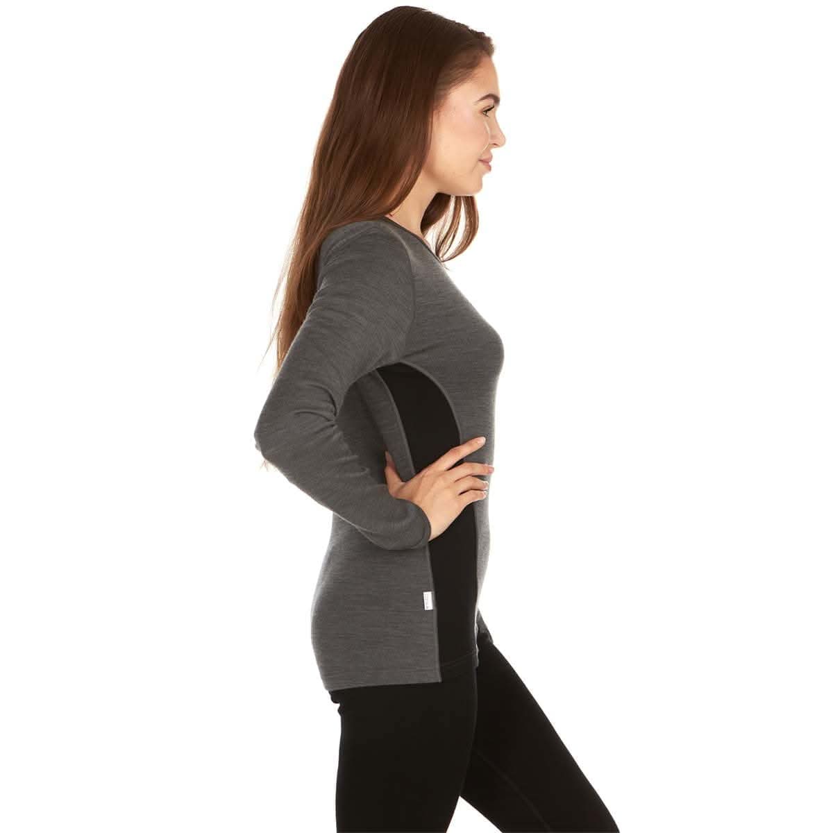 Women's Midweight Crew, 100% Merino Wool Crew, by Ossipee