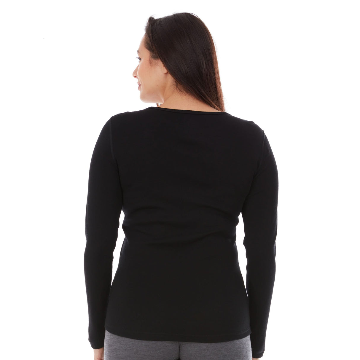 Women's Midweight Crew, 100% Merino Wool Crew, by Ossipee