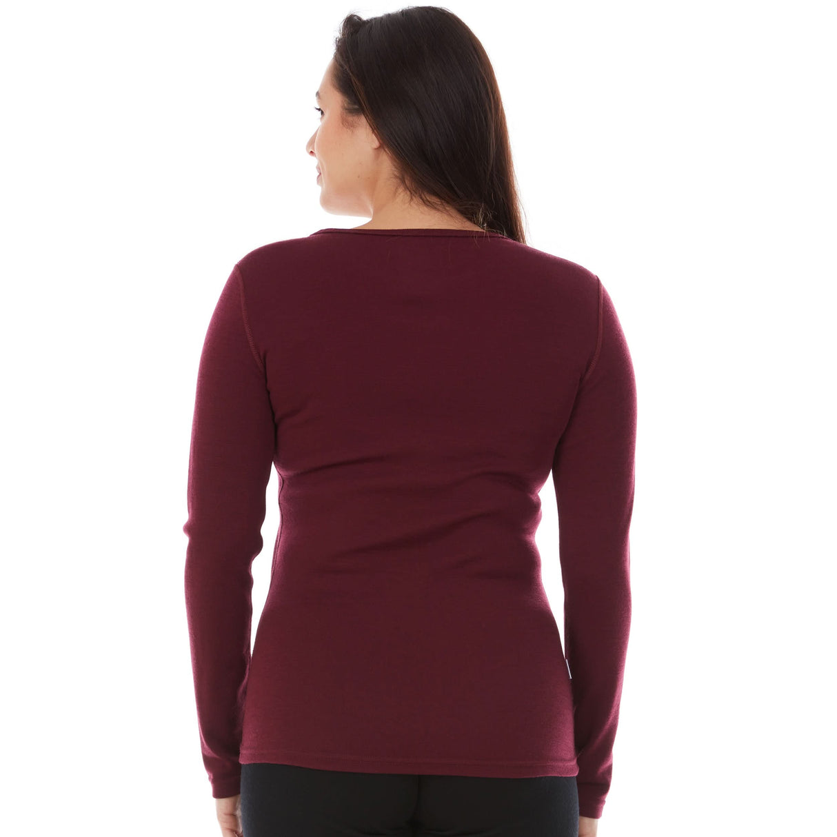 Women's Midweight Crew, 100% Merino Wool Crew, by Ossipee