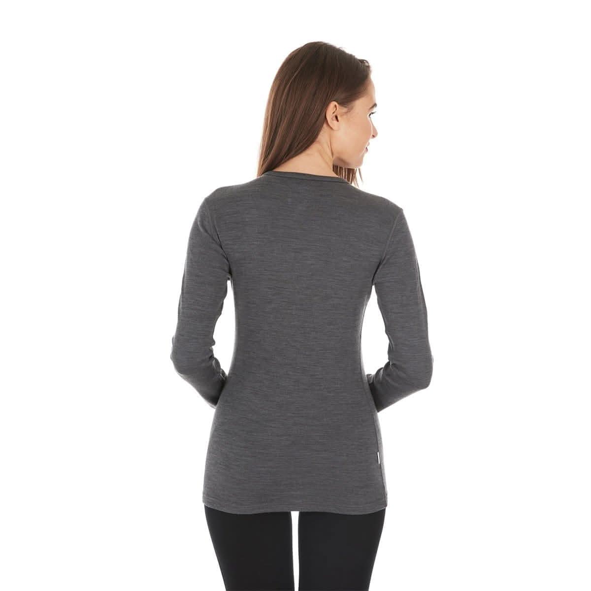 Women's Midweight Crew, 100% Merino Wool Crew, by Ossipee