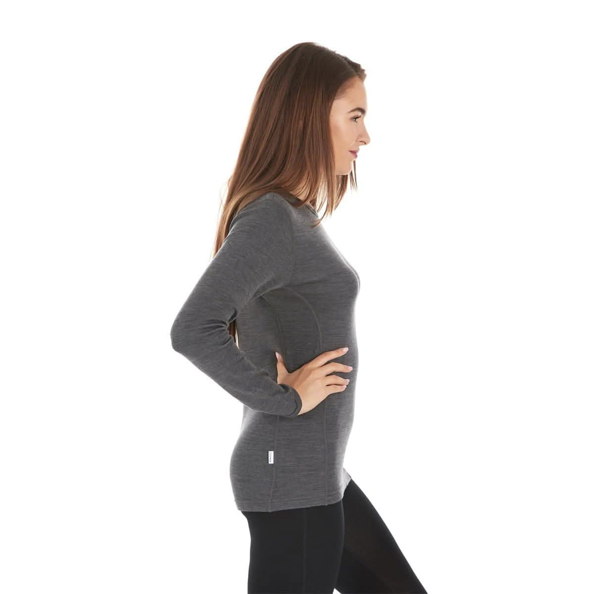 Women's Midweight Crew, 100% Merino Wool Crew, by Ossipee