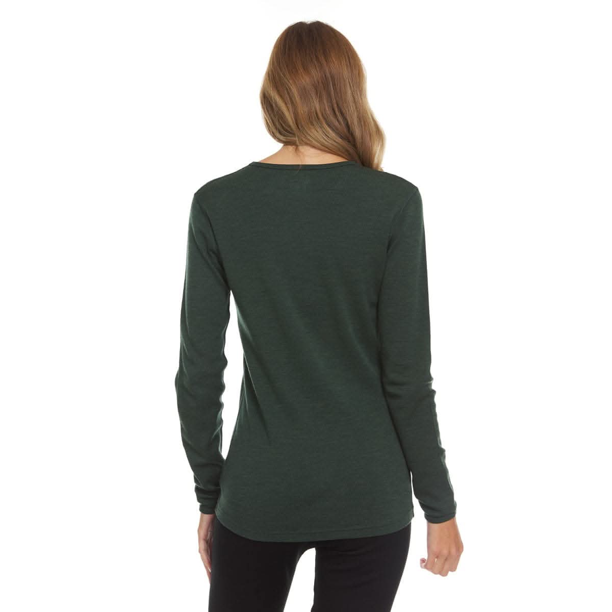 Women's Midweight Crew, 100% Merino Wool Crew, by Ossipee