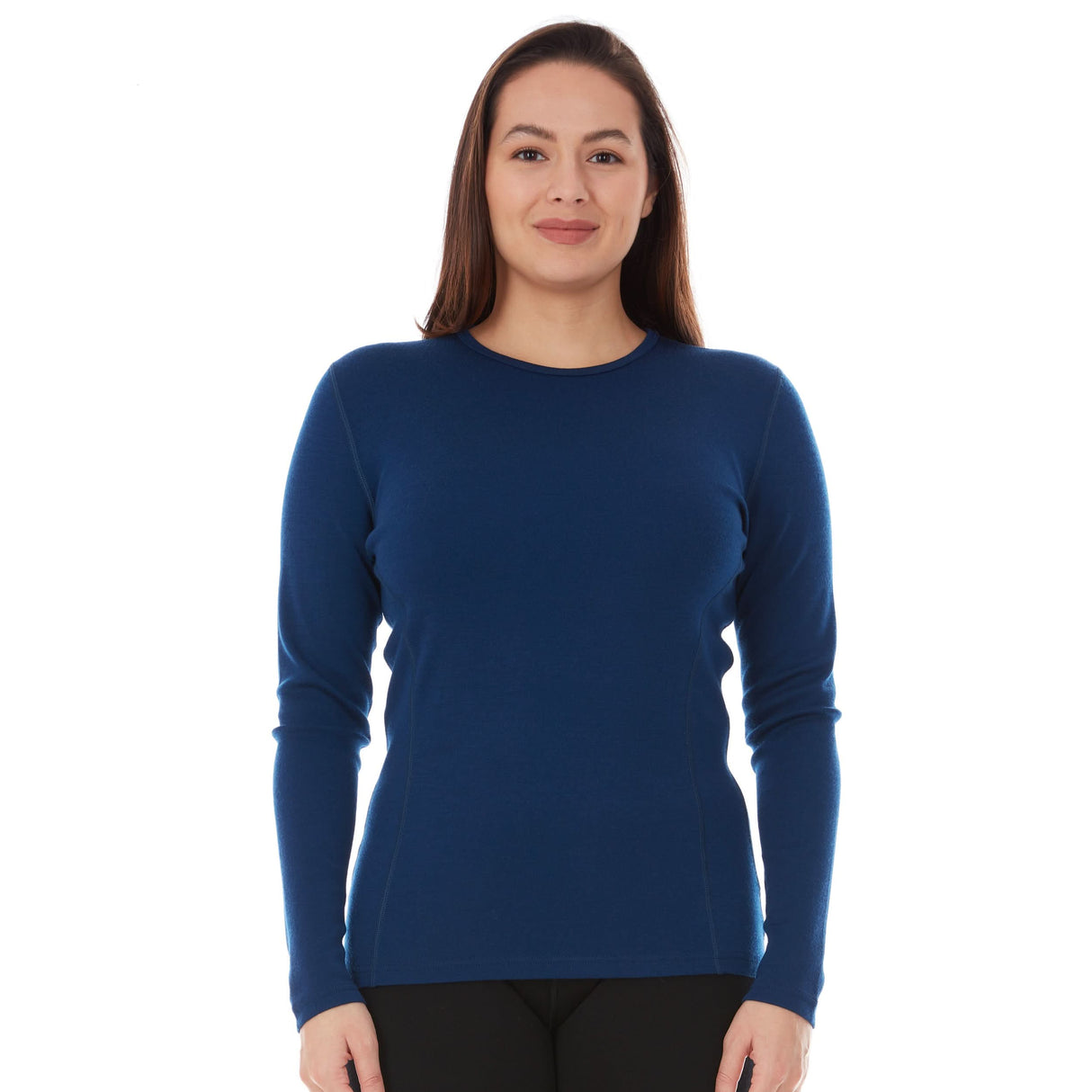 Women's Midweight Crew, 100% Merino Wool Crew, by Ossipee