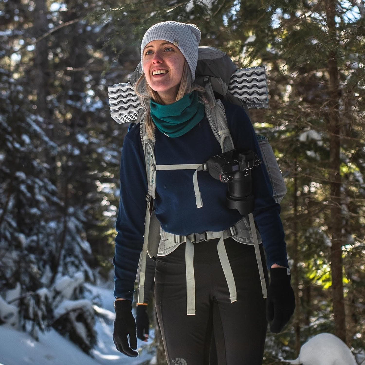 Women's Midweight Crew, 100% Merino Wool Crew, by Ossipee