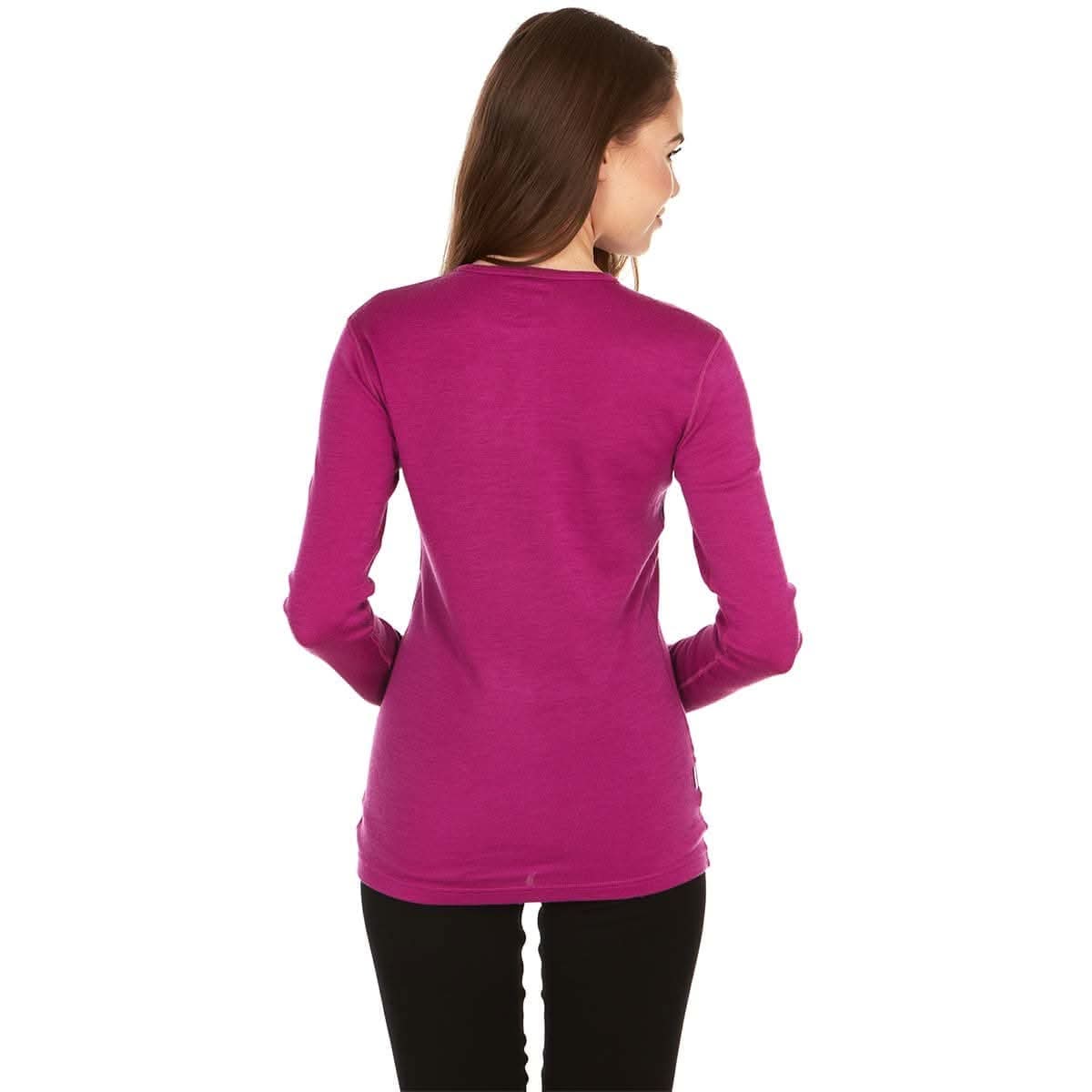 Women's Midweight Crew, 100% Merino Wool Crew, by Ossipee
