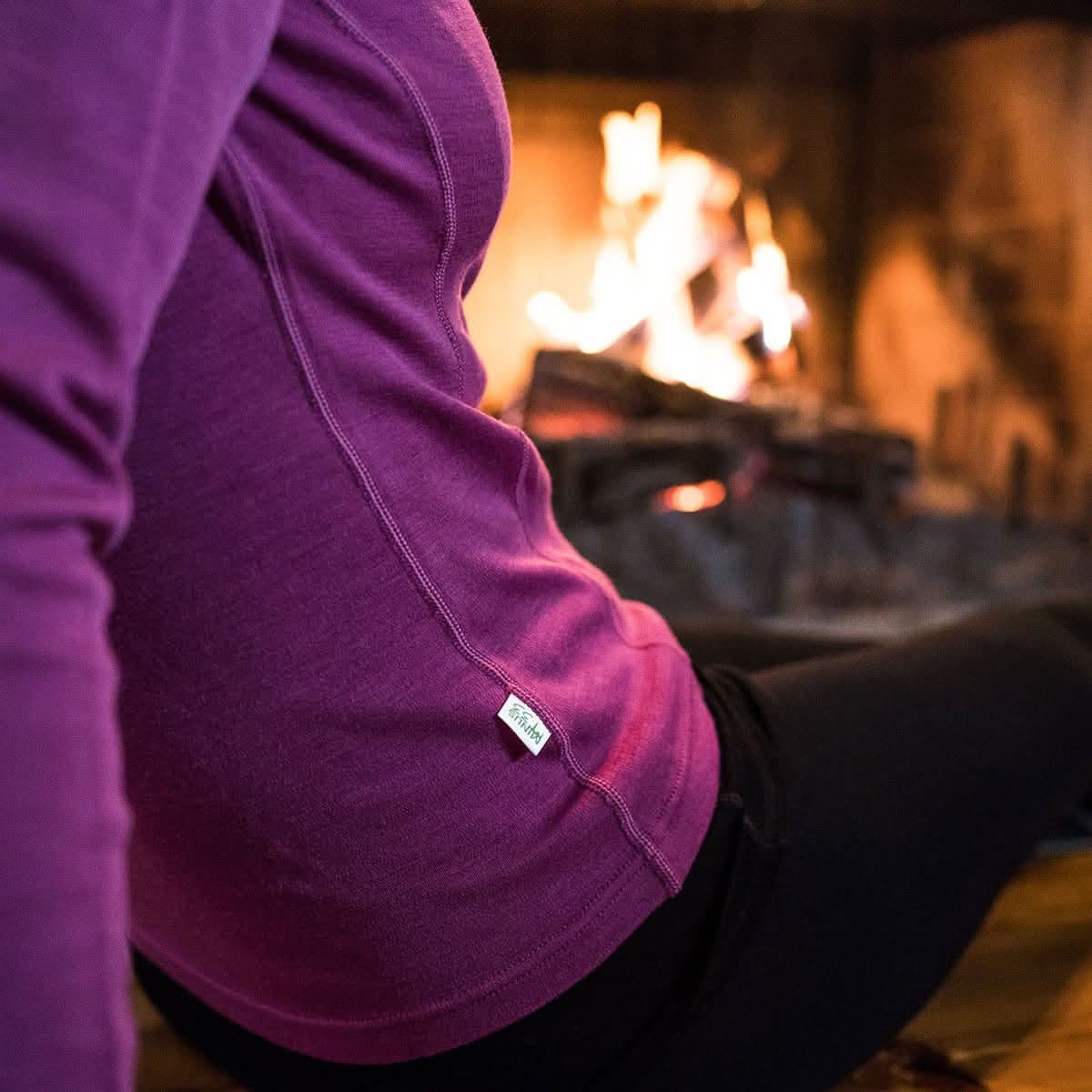 Women's Midweight Crew, 100% Merino Wool Crew, by Ossipee