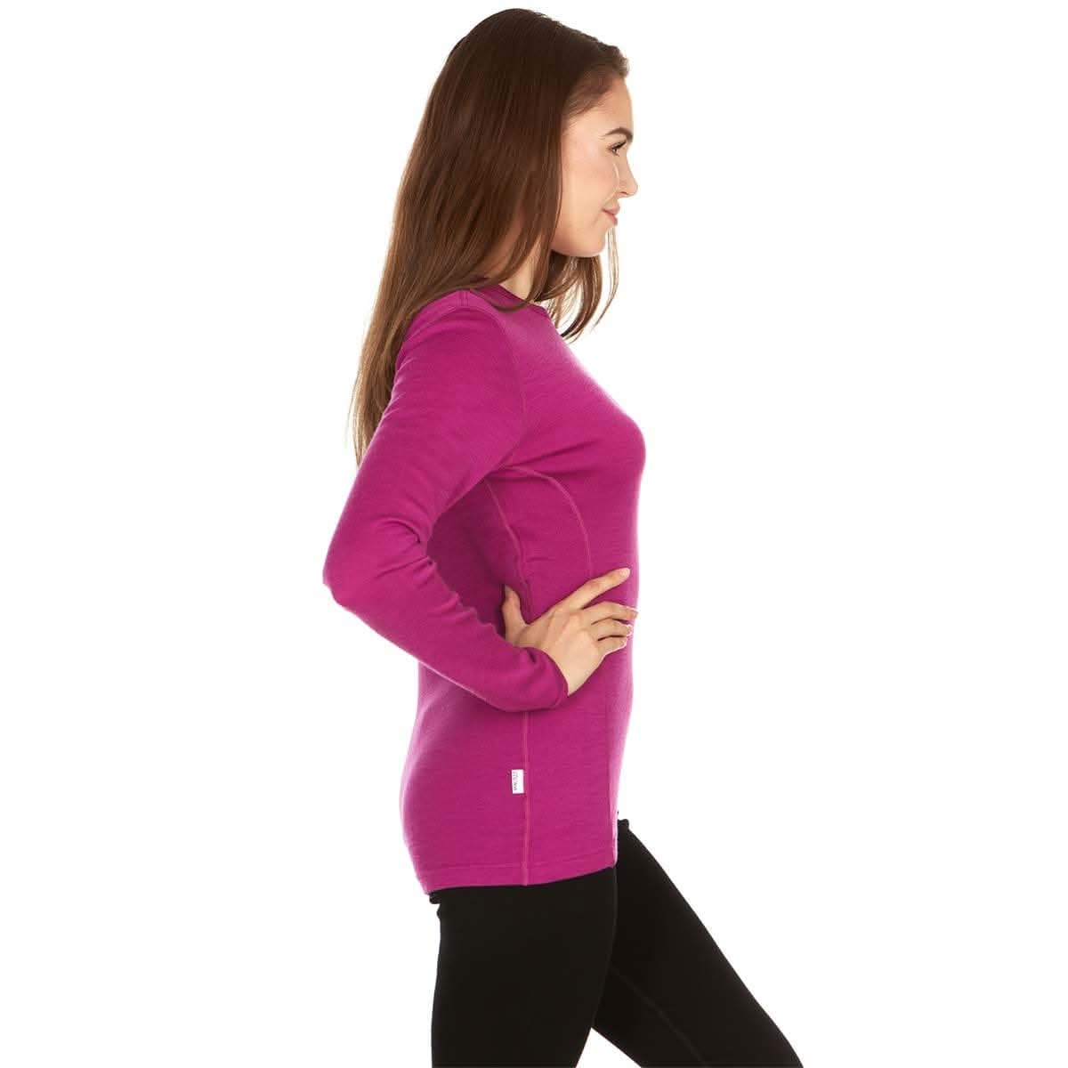 Women's Midweight Crew, 100% Merino Wool Crew, by Ossipee