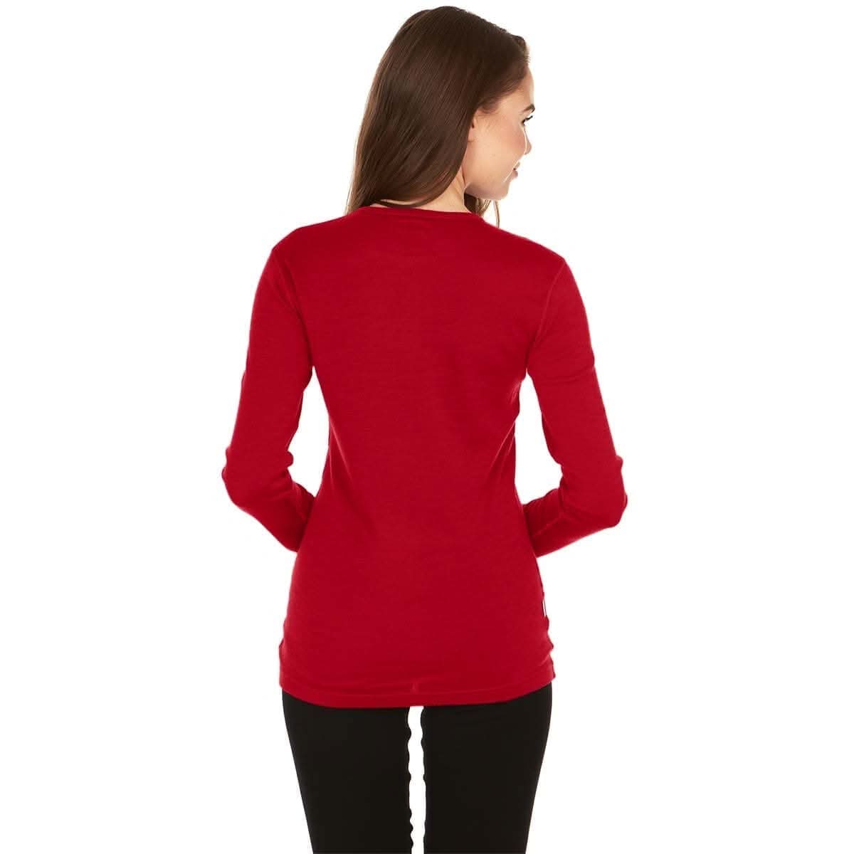 Women's Midweight Crew, 100% Merino Wool Crew, by Ossipee