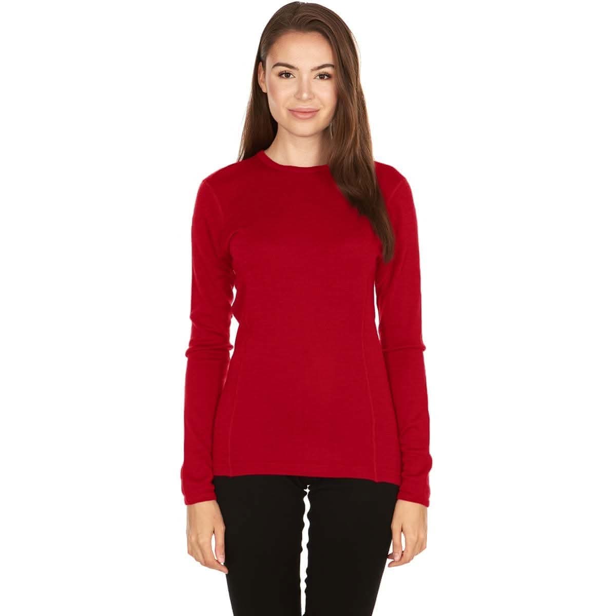 Women's Midweight Crew, 100% Merino Wool Crew, by Ossipee