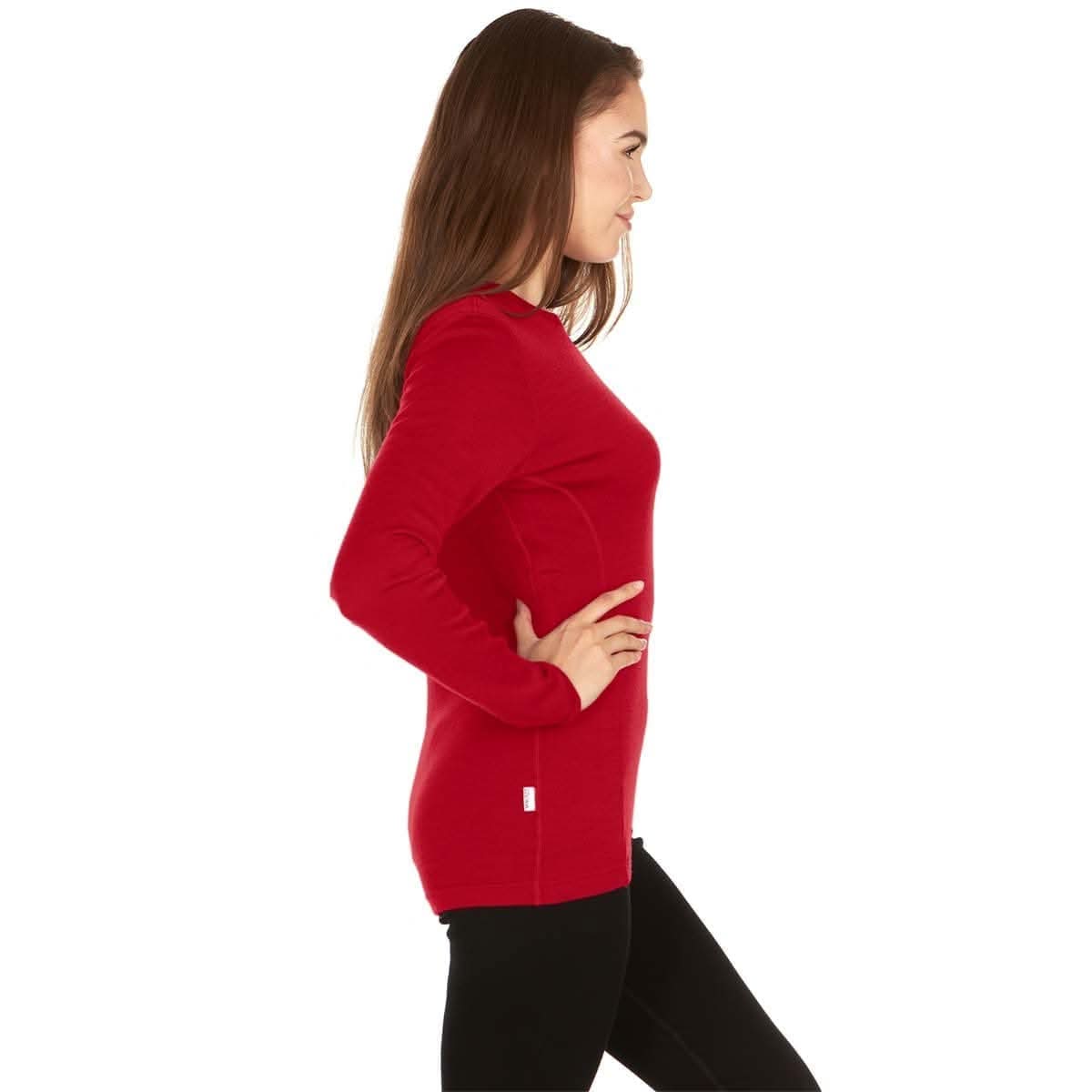 Women's Midweight Crew, 100% Merino Wool Crew, by Ossipee