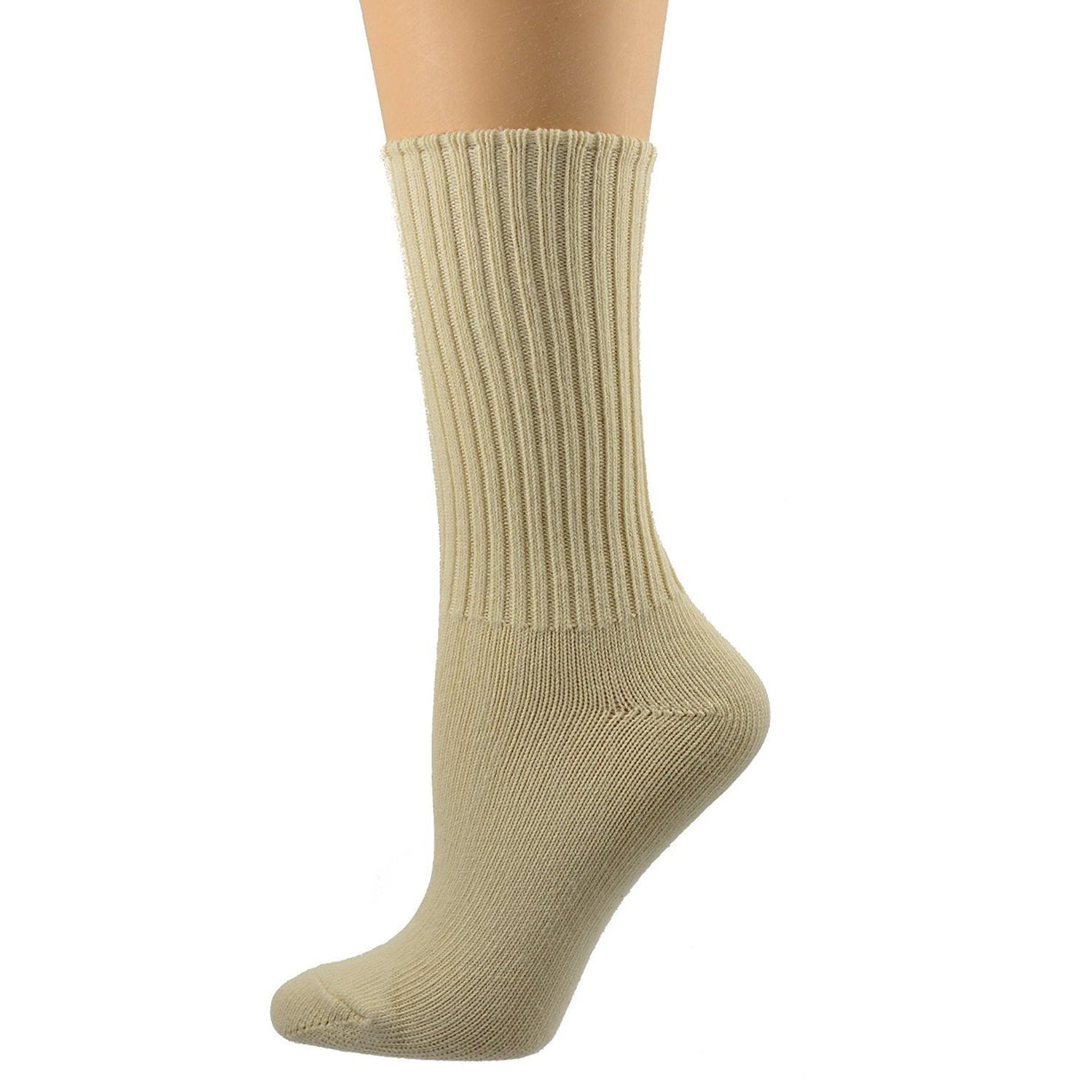 Organic Cotton Blend Socks | Midweight Unisex Athletic Crew Socks - Pack of 3 Pairs