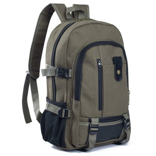Backpack | Light Canvas Backpack For School, Hiking or Travel