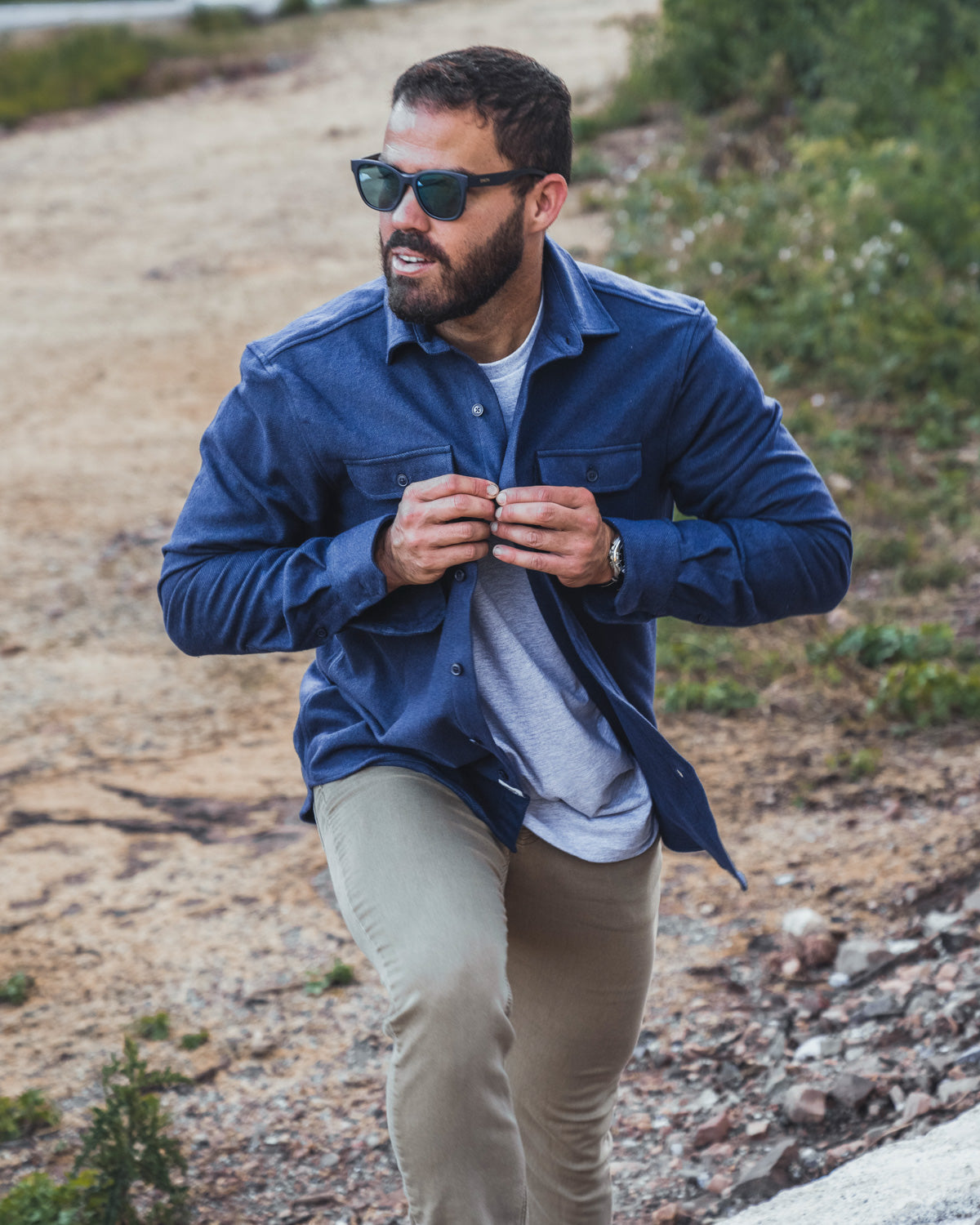 Men's Grand Flannel Shirt, Navy
