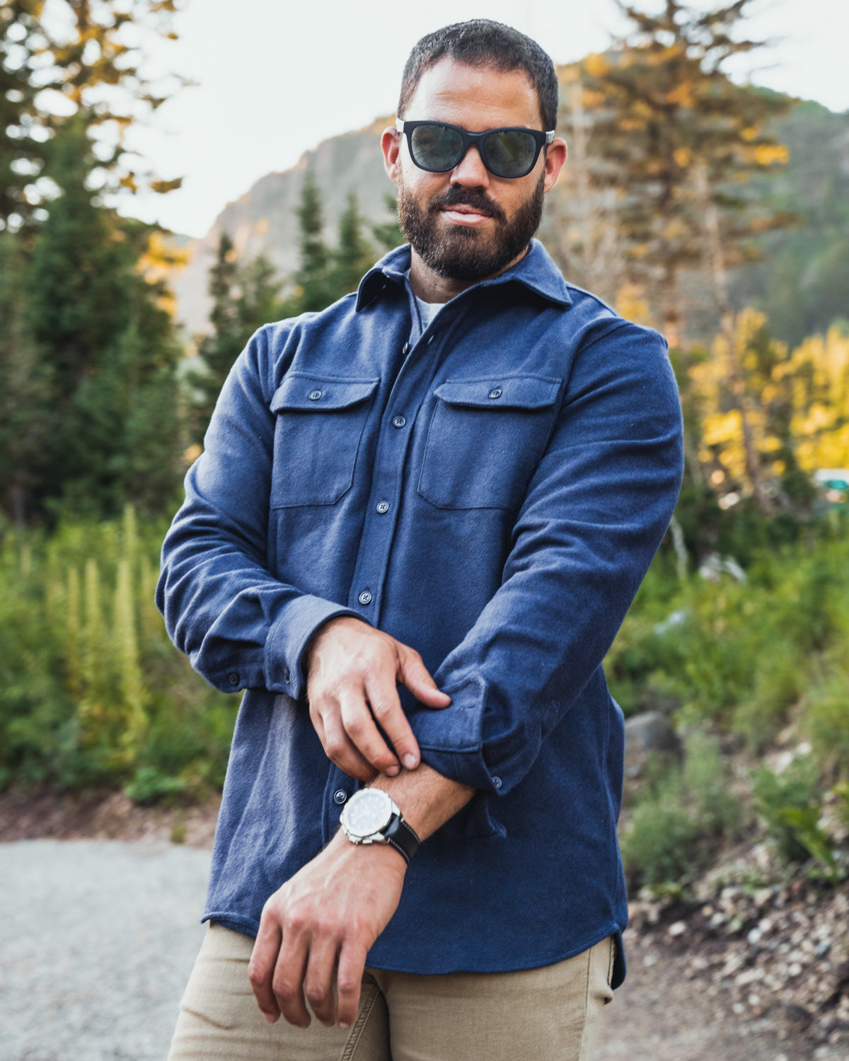 Men's Grand Flannel Shirt, Navy