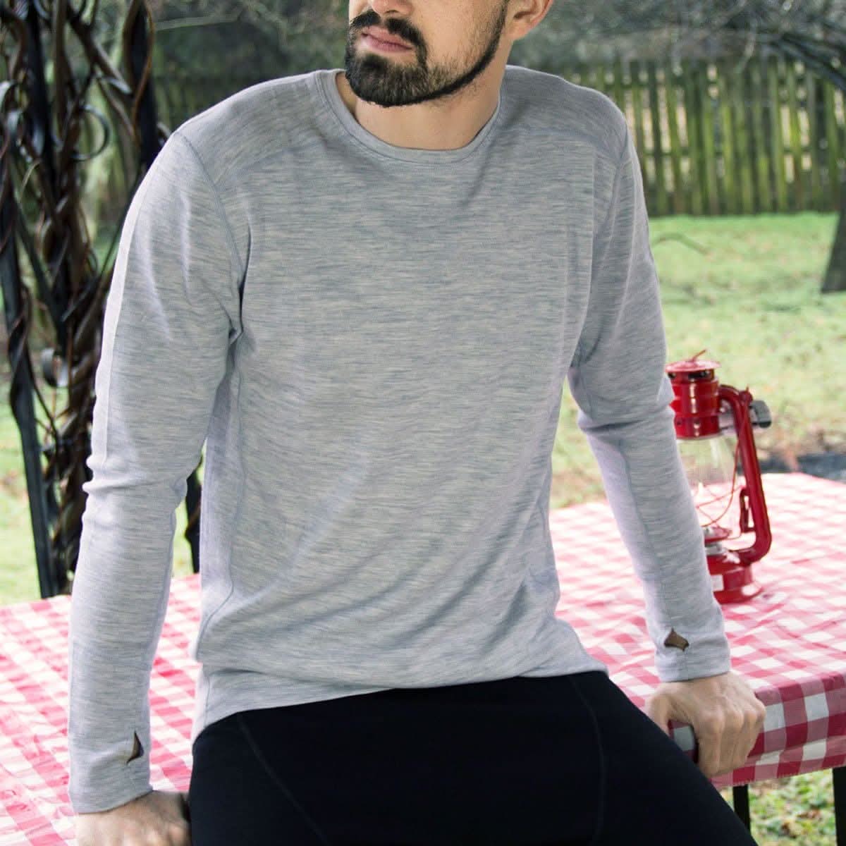 Men's Merino Wool Long Sleeve Crew, by Woolverino