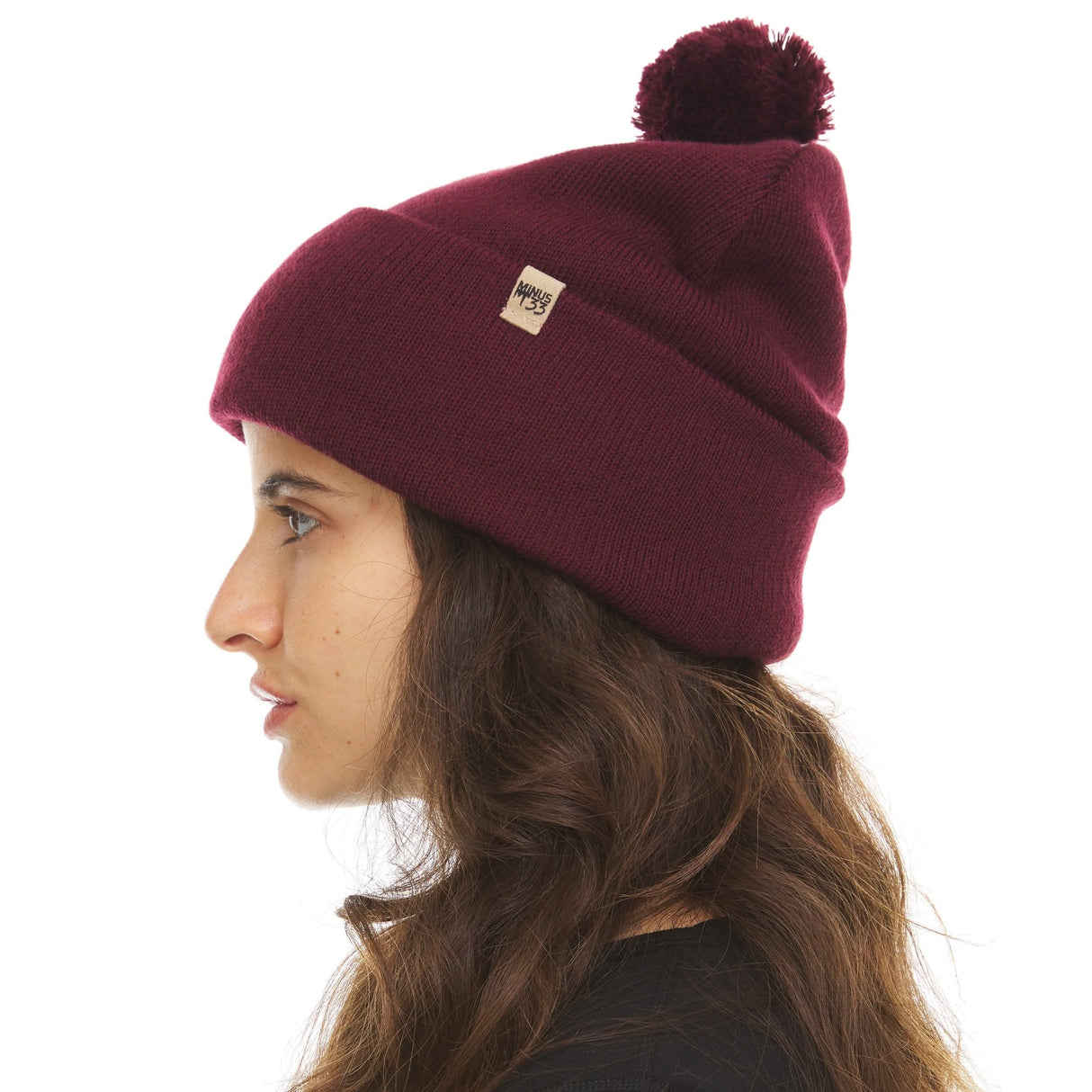Knit Cuff Pom Beanie - Midweight, 100% Merino Wool